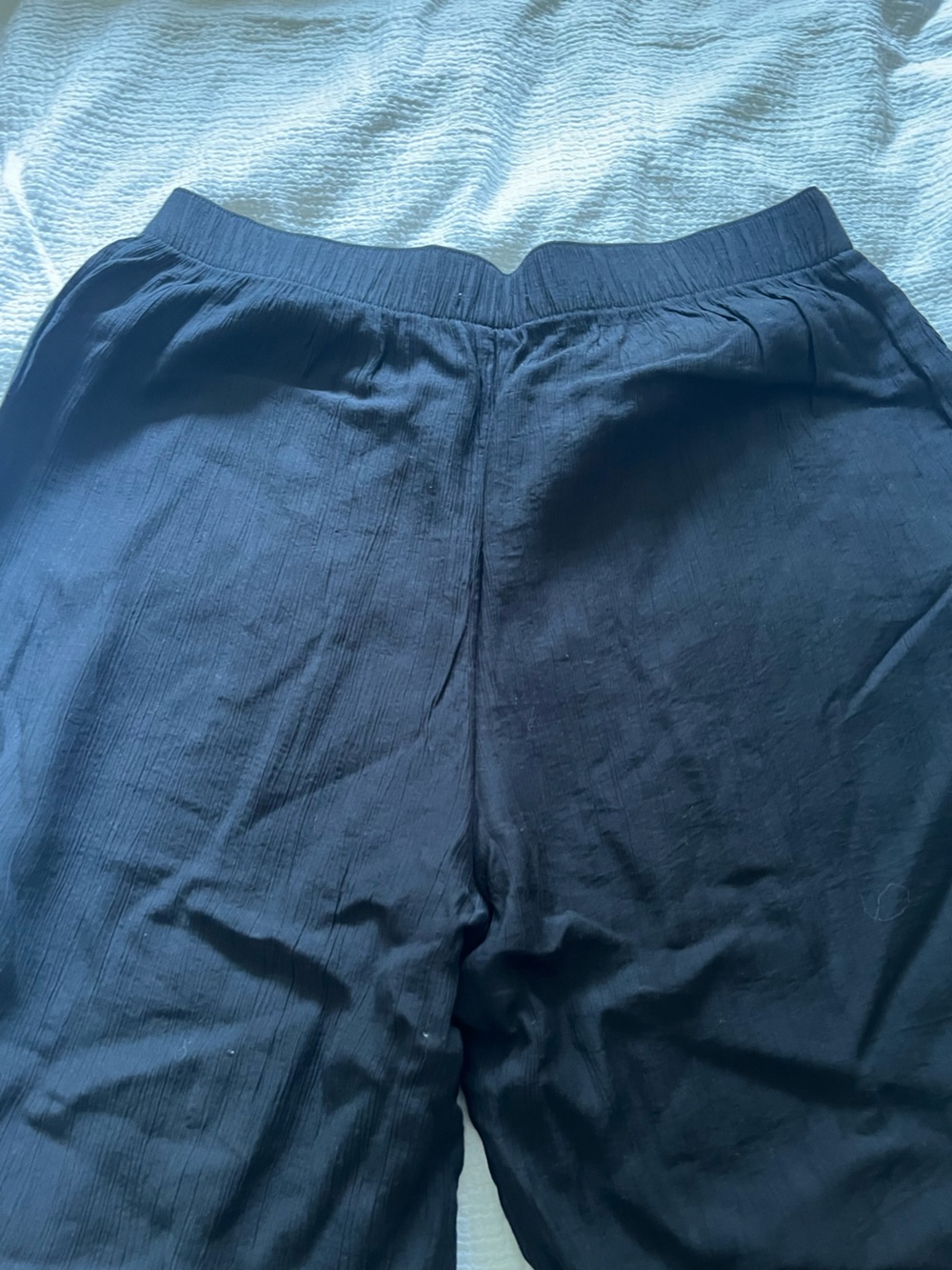 Abercrombie & Fitch Black Gauzy Wide-leg Pants